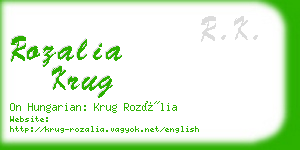 rozalia krug business card